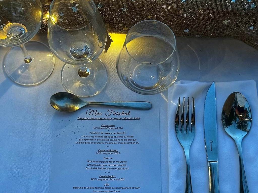 Countryside dinner and moonlit stroll - Vignerons Indépendants