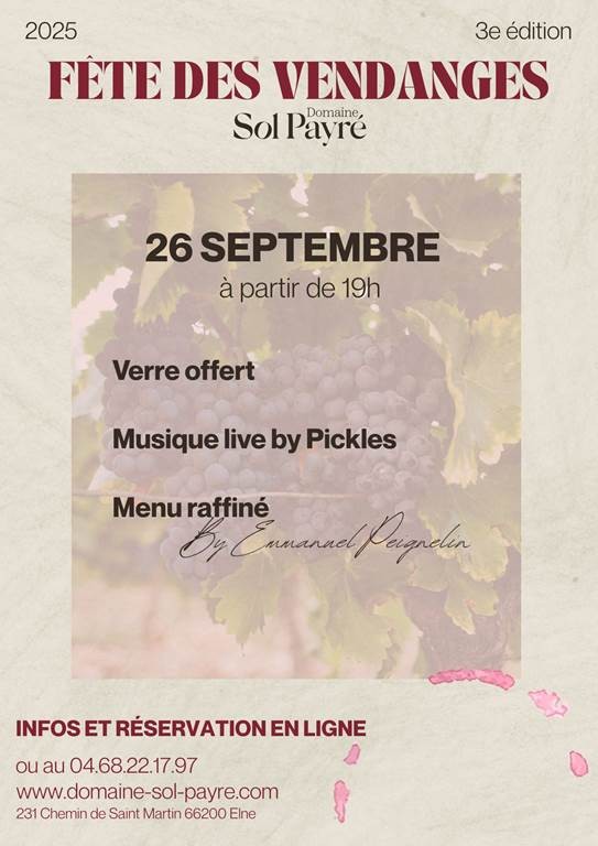 Fête des Vendanges 26/09/25 - Vignerons Indépendants