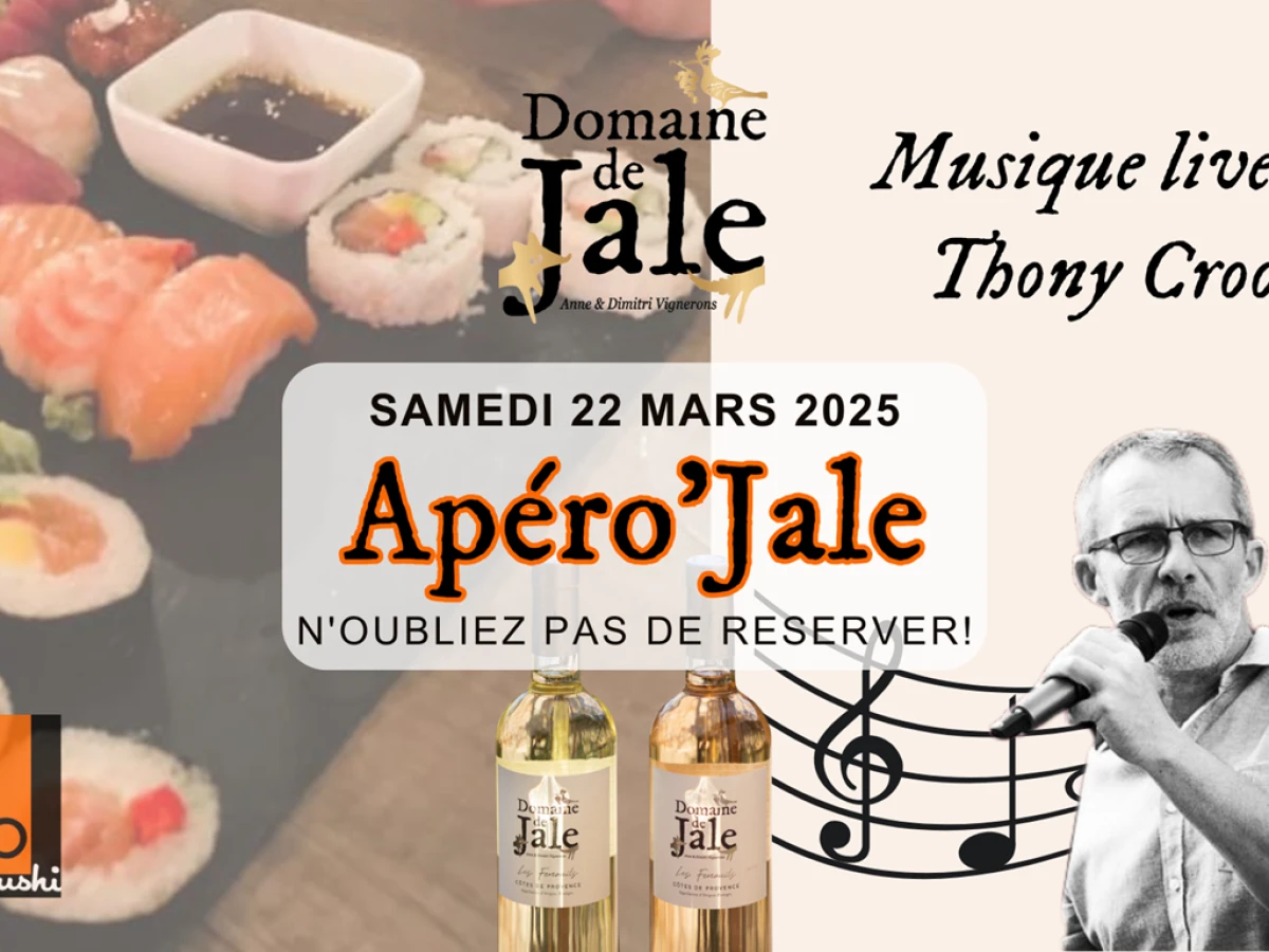 Apéro'Jale Wine & Sushi Evening March 22, 2025 - Vignerons Indépendants