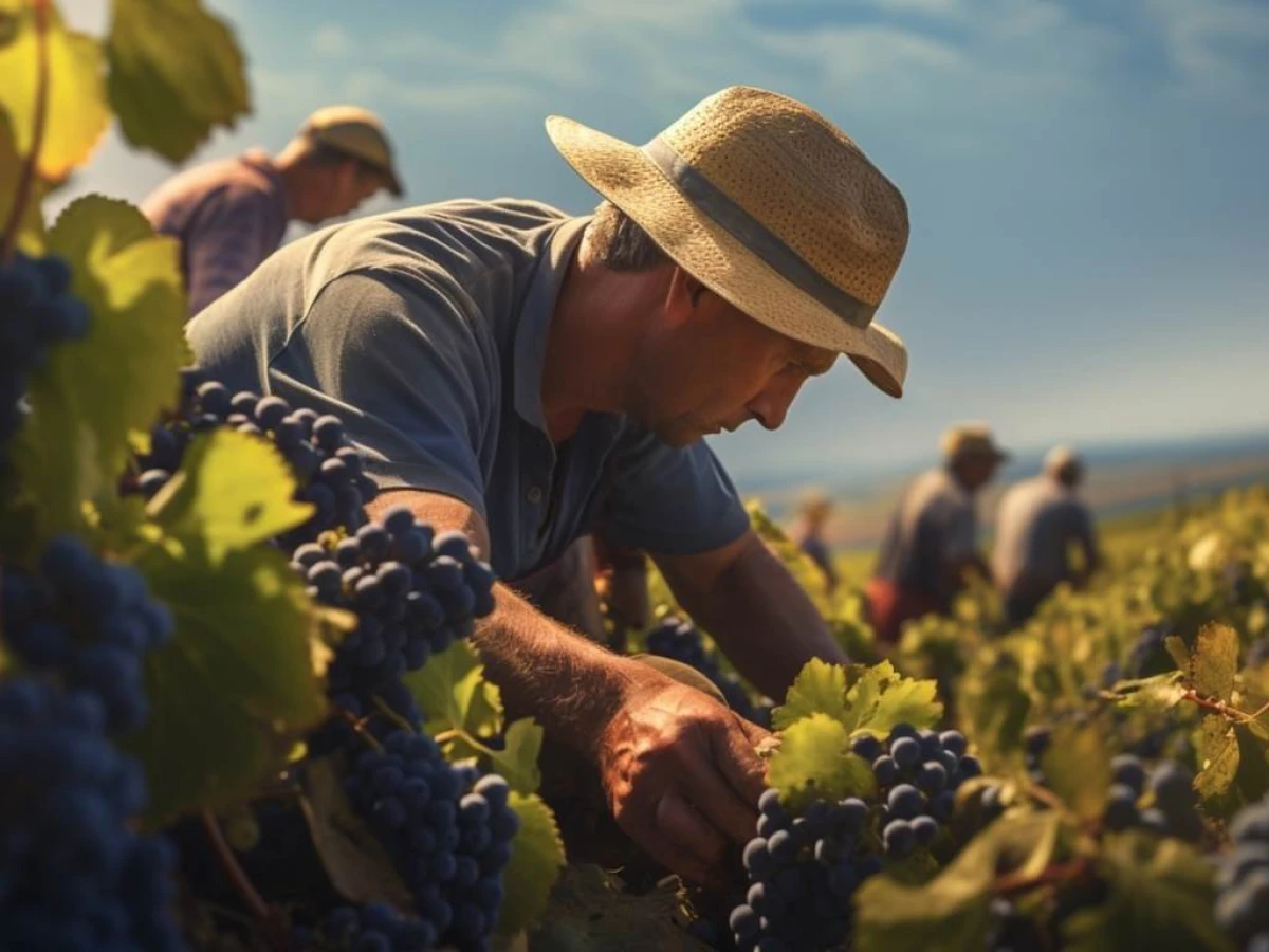 Traditional grape harvest with meal - Vignerons Indépendants